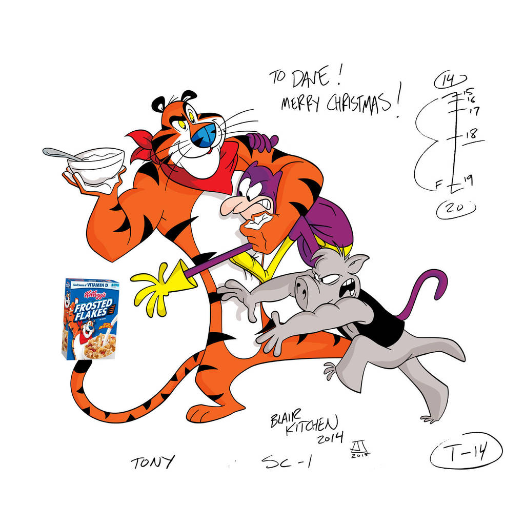 Tony The Tiger, the Possum, and Cerebus by ljamalwalton