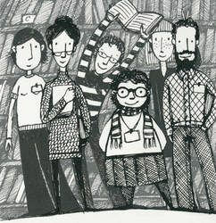 librarians of Municipal library of Prague by Hellanim