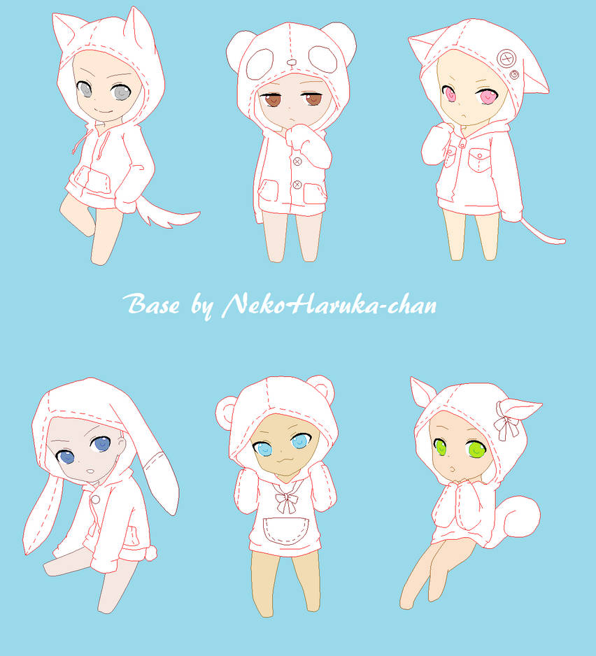Chibi Hoodie Base Original Nekoharuka Chan By Rochelle Bases On
