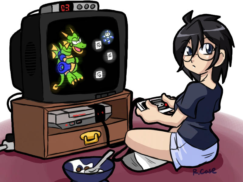 young Violet weekend gameing by rongs1234