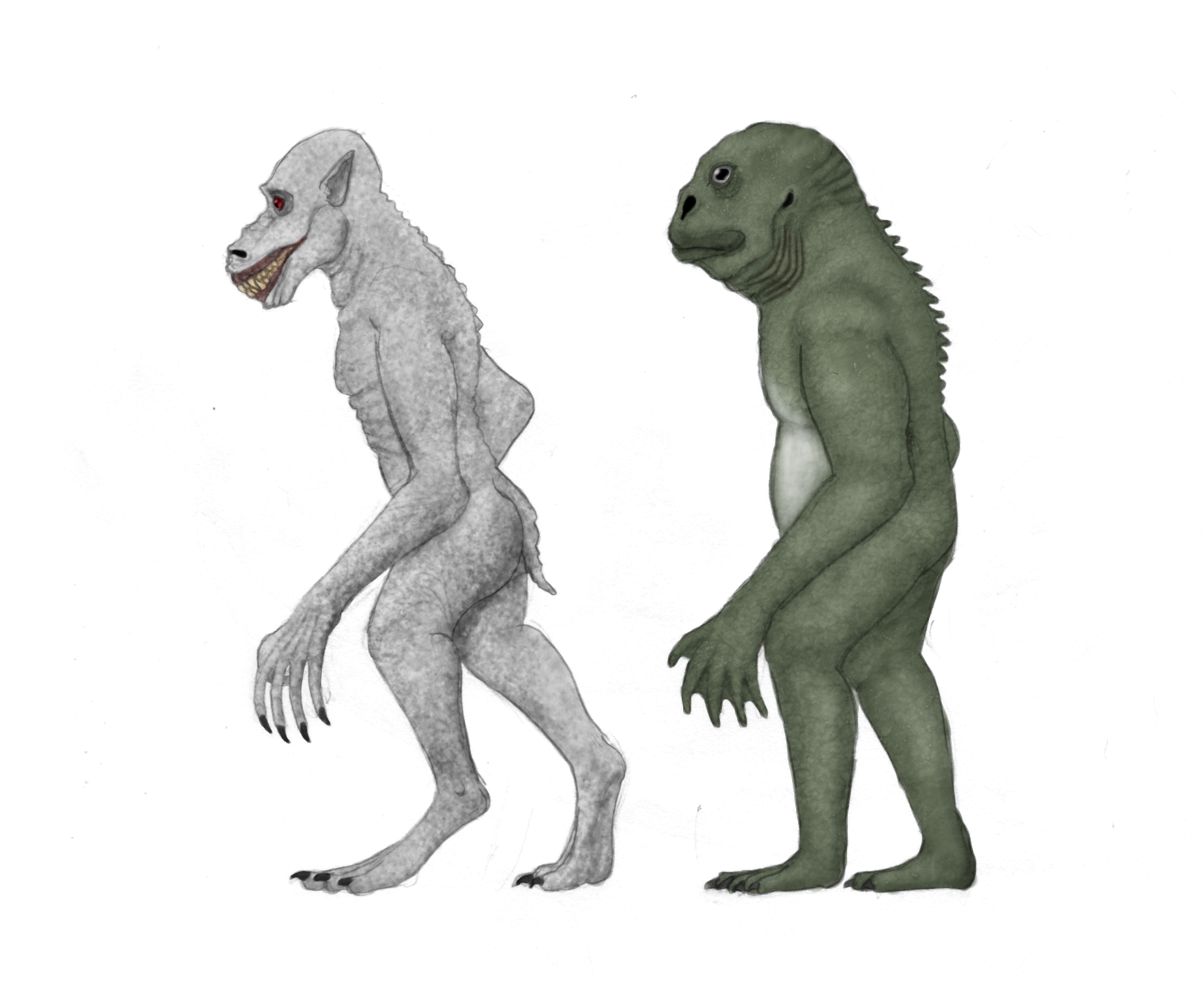 Lovecraft creatures: half man, half beasts by Dragonthunders