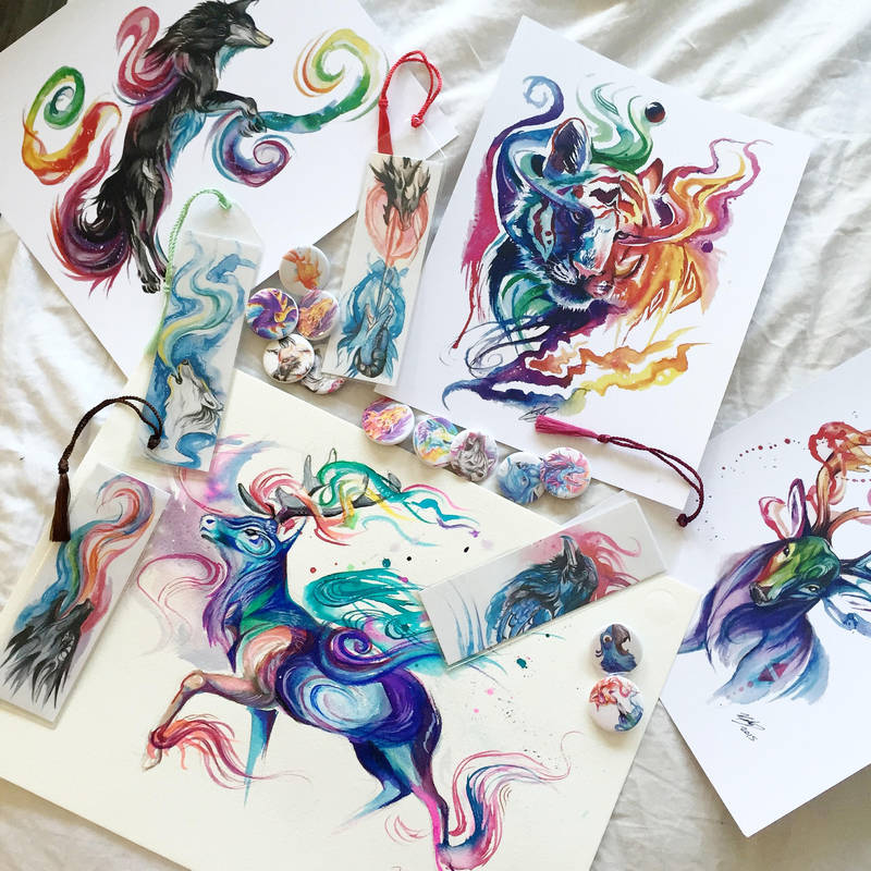 Buttons, Prints, Bookmarks and more! by Lucky978