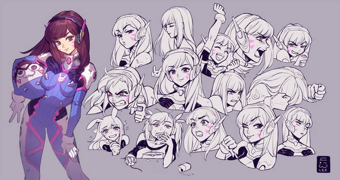 D.Va Expressions by einlee