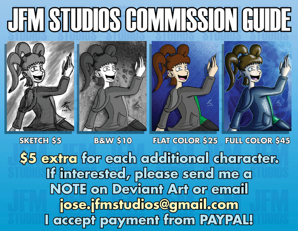 JFM Studios Commission Guide by JFMstudios