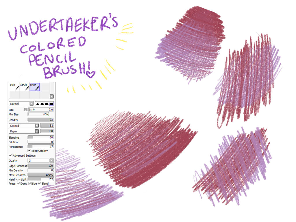 Colored Pencil Brush [paint tool sai] by HONEYxPOISON on DeviantArt