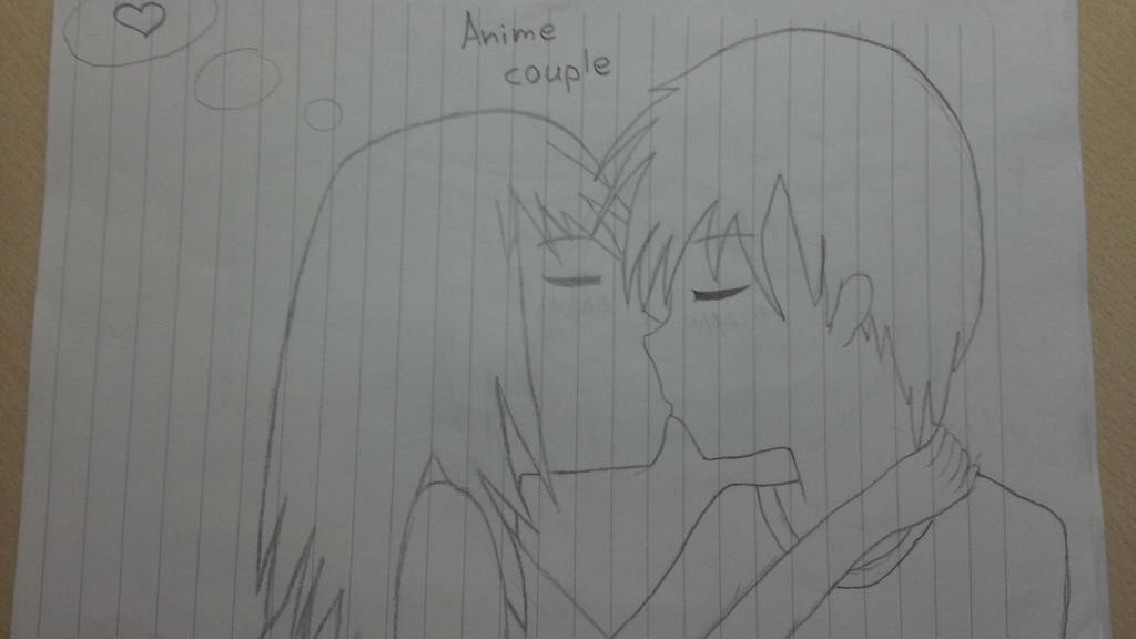 Anime Couple Kissing Drawing By Tomboy Author On Deviantart