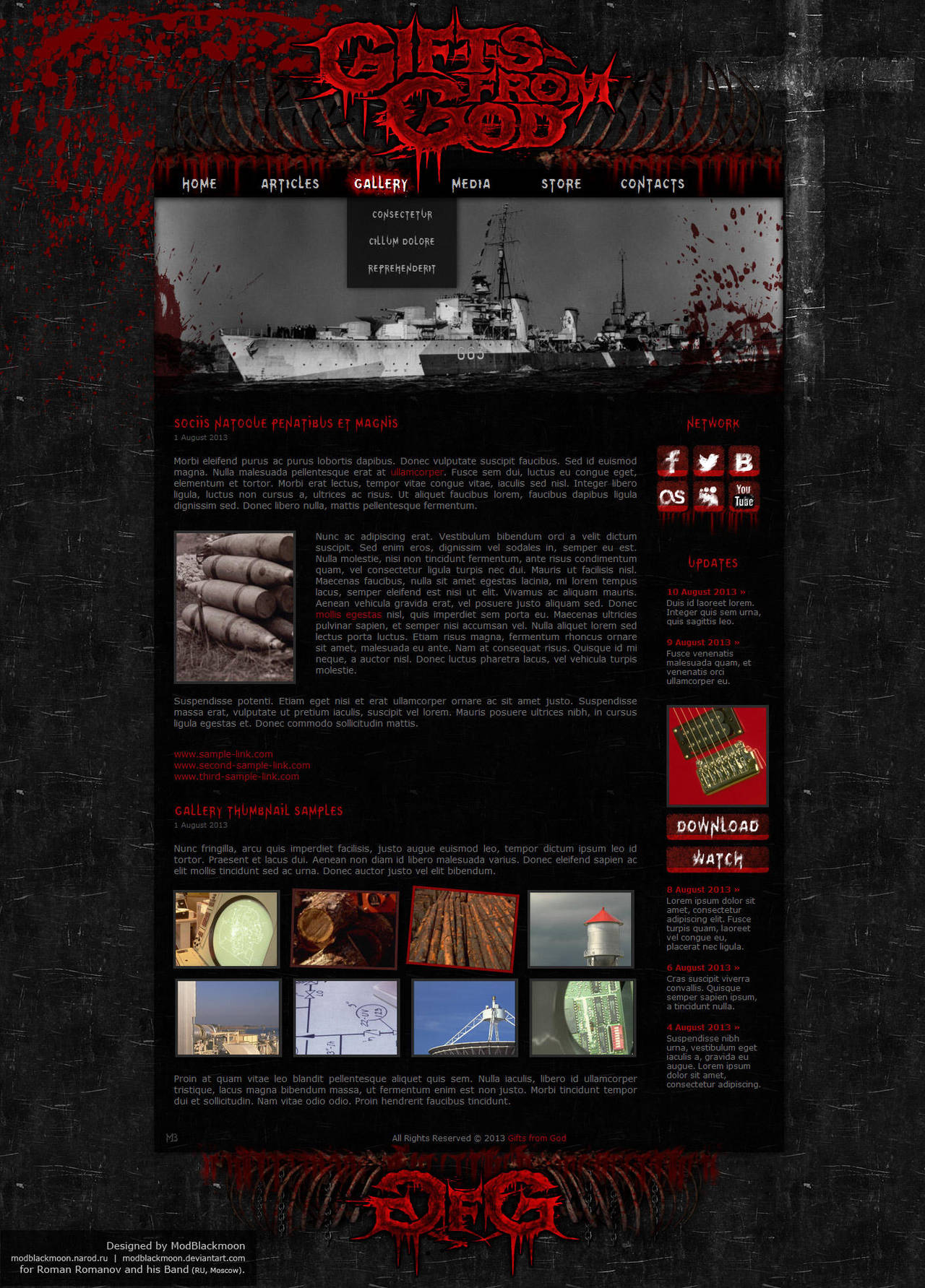 Gifts from God Website by modblackmoon