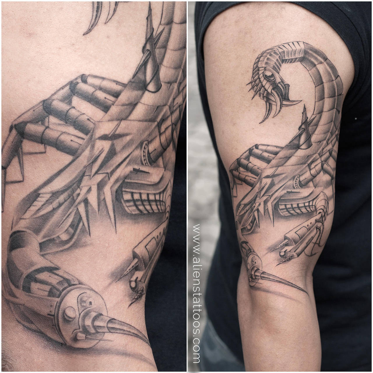 BioMechanical Scorpion Tattoo by Javagreeen