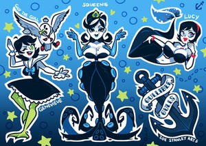 Gullible Gulls Sticker Sheet by ZoeStanleyArts Gullible Gulls Sticker Sheet by ZoeStanleyArts