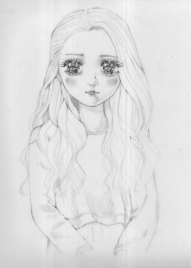 Anime Girl Sketch By Cute Karoe On Deviantart