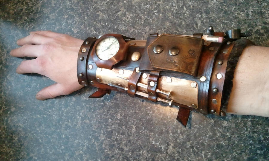 steampunk mechanic bracer armor by Skinz-N-Hydez
