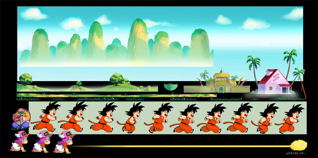 Goku 2D animation by lehuss