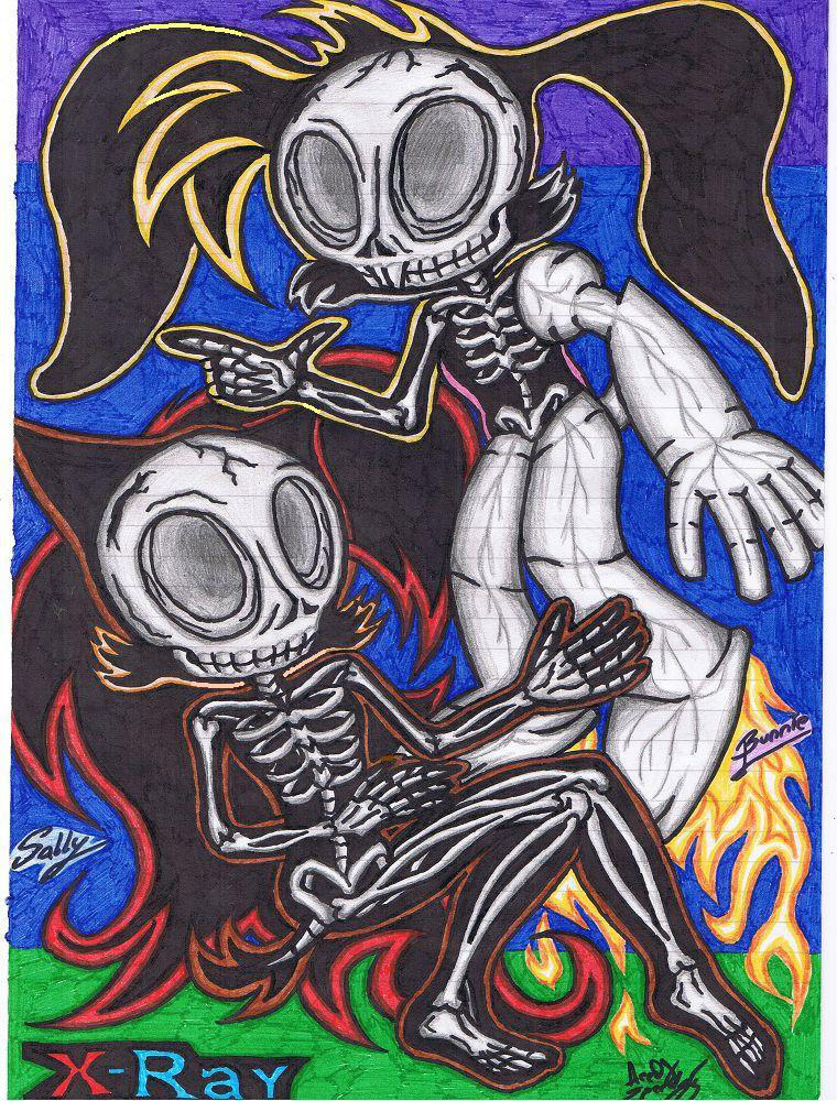 Sonic Radiology - Sally Acorn With Bunnie Rabbot by AceOfSpeed94