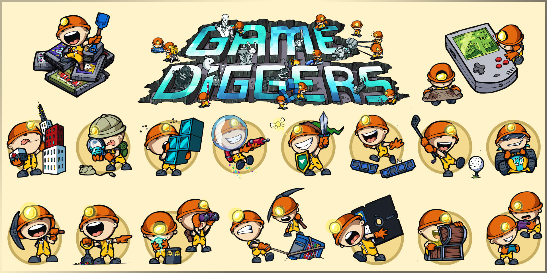 Game Diggers mascot(s) by melvindevoor