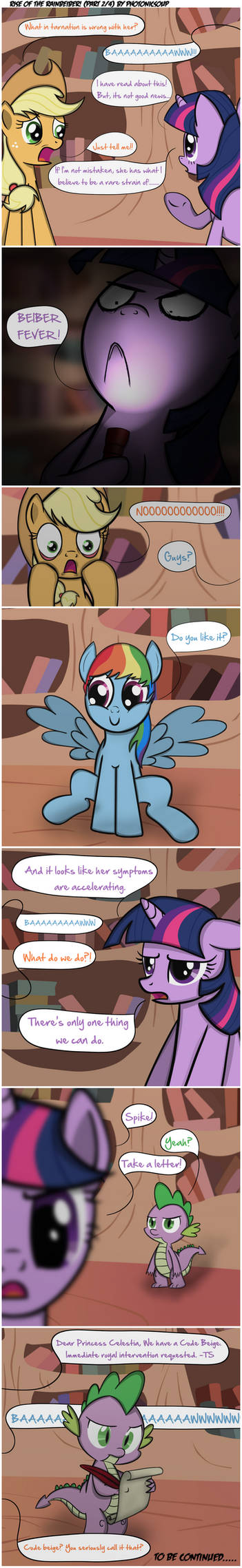 Comic: Rise of the Rainbeiber! (Part 2/4) by Photonicsoup