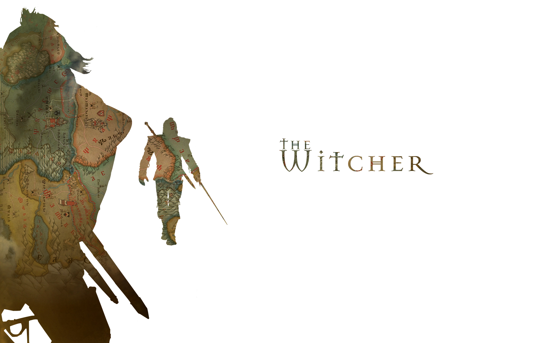 the witcher minimalistic wallpaper by danielskrzypon