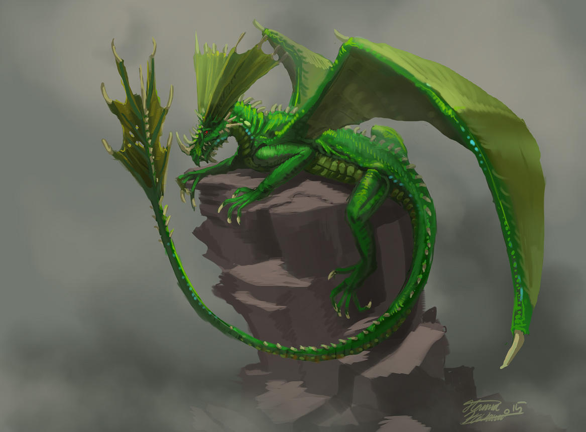 Green dragon by LordHannu