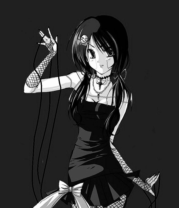 cute gothic anime girl
