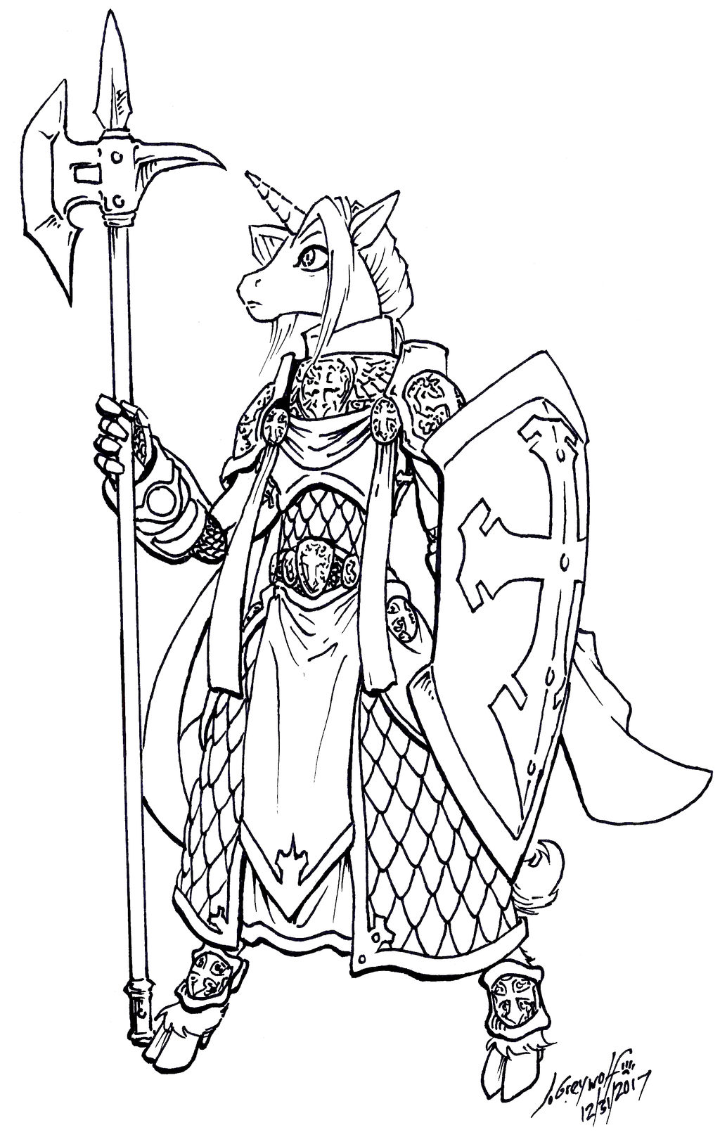 2017 Unicorn Paladin by JordanGreywolf