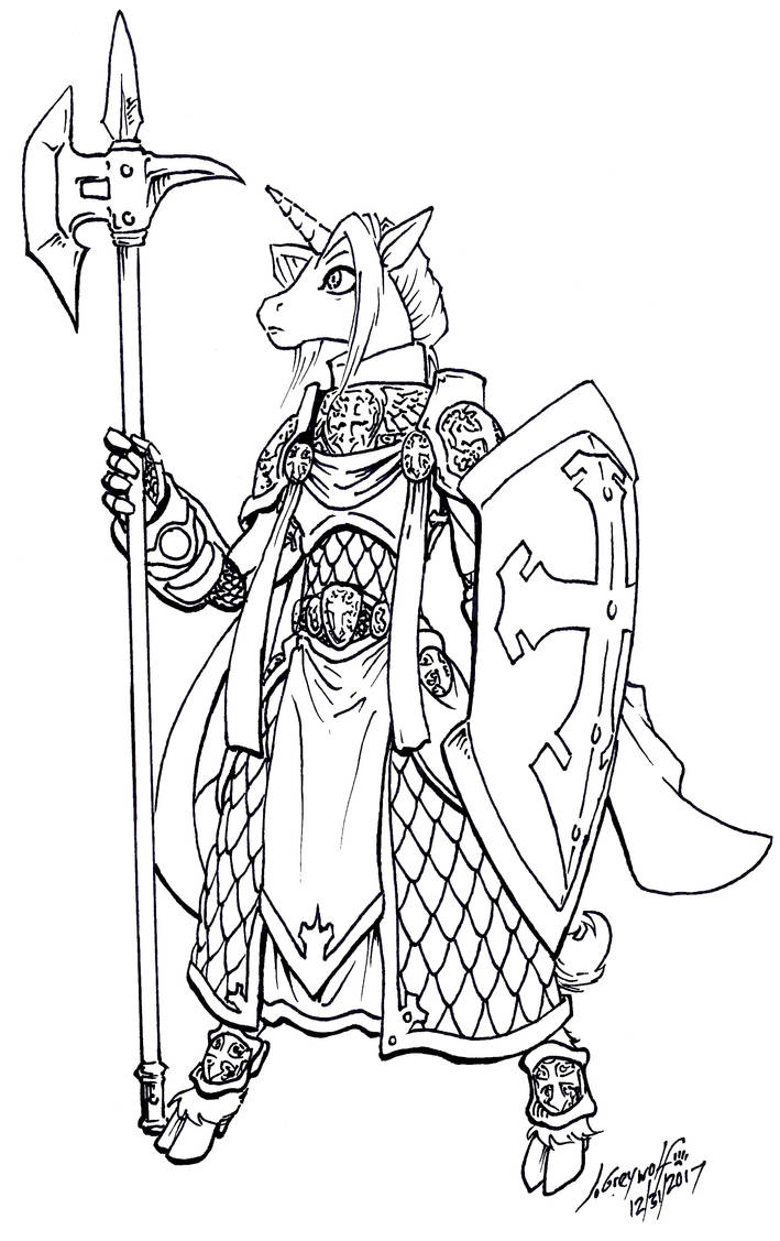 2017 Unicorn Paladin by JordanGreywolf