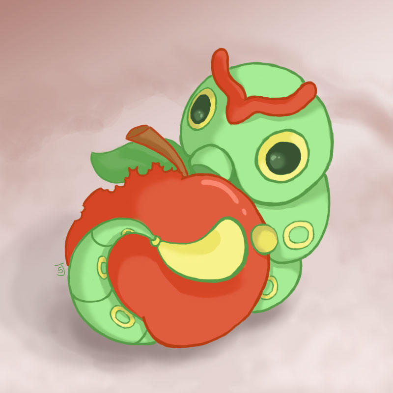 010: Caterpie by Rikkoshaye