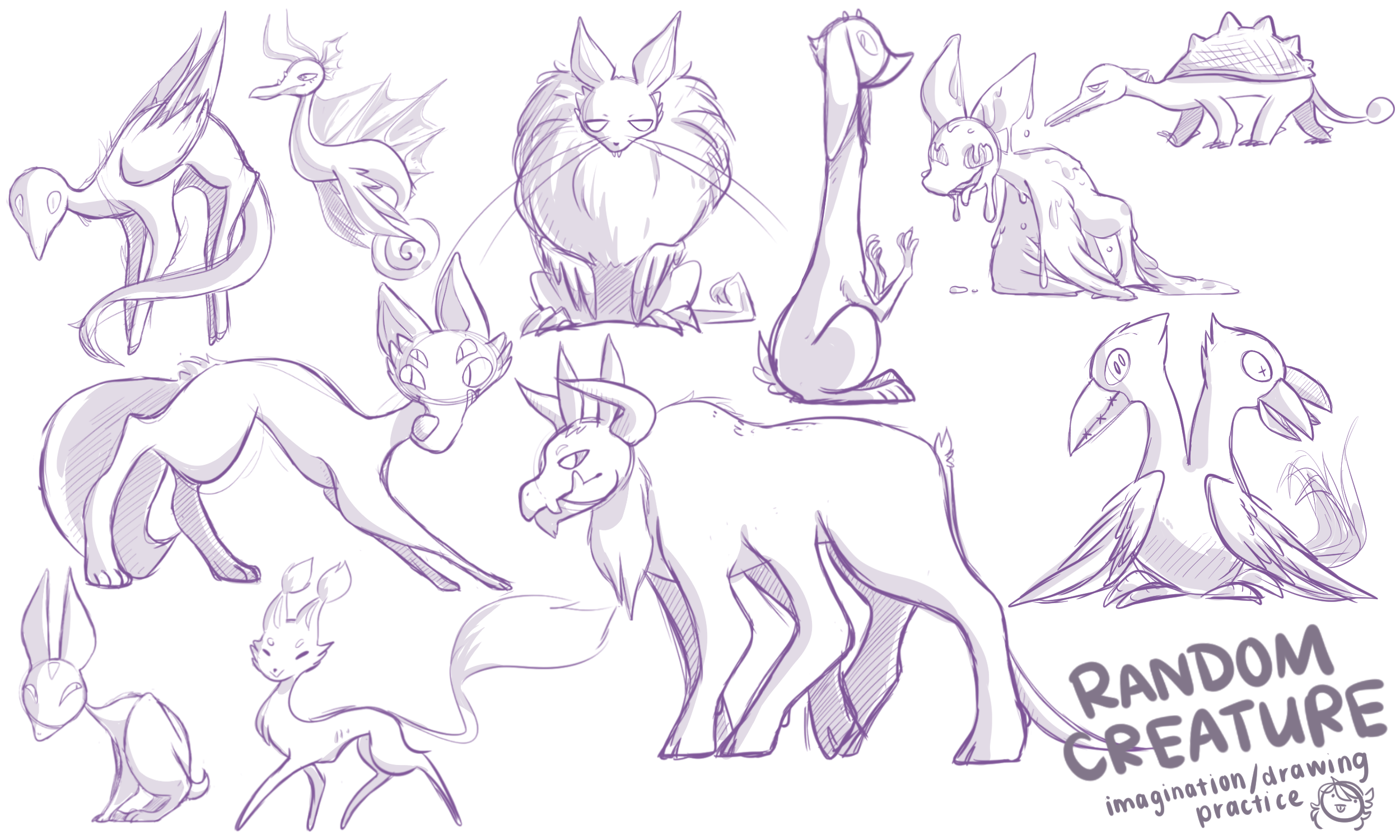Creatures (imagination practice) by JaidenAnimations