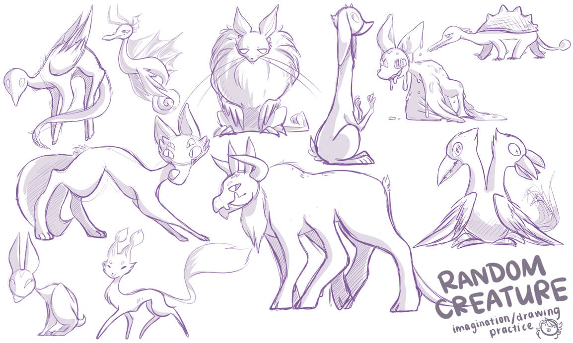 Creatures (imagination practice) by JaidenAnimations