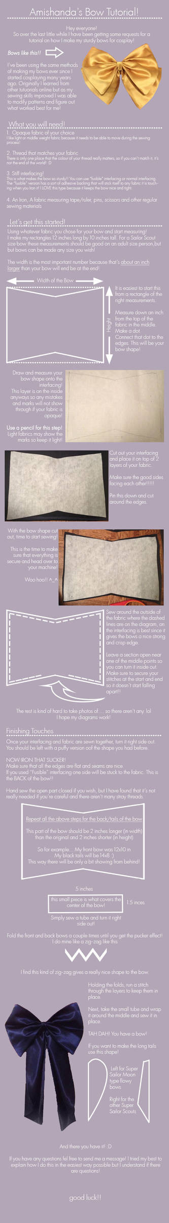 Sailor Moon and Sailor Scout Bow Tutorial by Amishanda