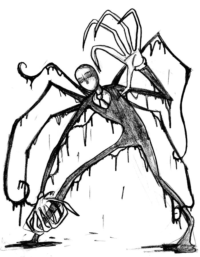 Slenderman (sketch) by Evil-Rick on DeviantArt