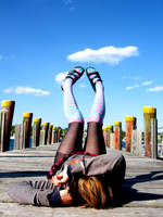 Sky Socks by NosferatuWolf