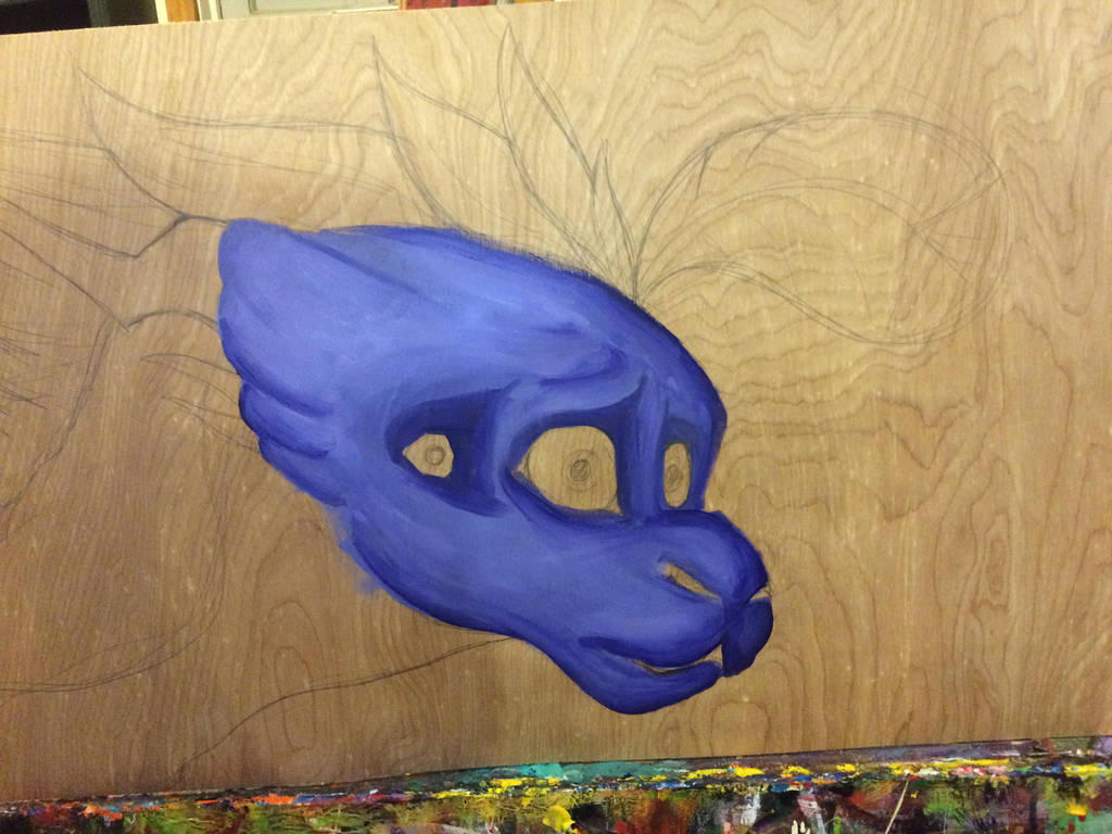 Painting WIP by SpasDragonStudios