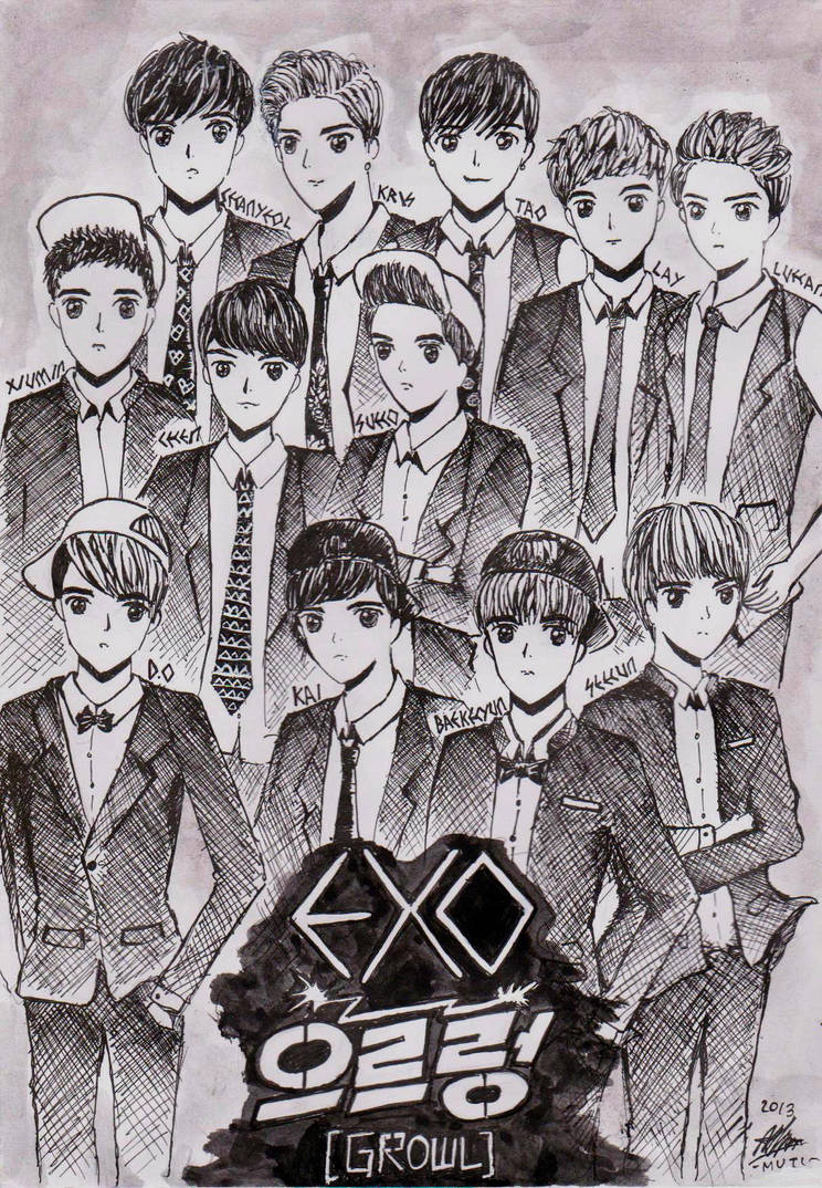 Exo Growl Uniform Fanart By Mutiaramustika On Deviantart