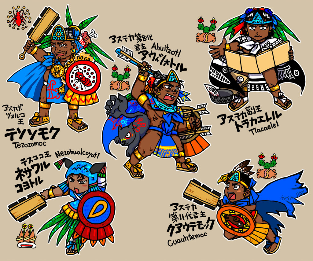 Mexico, the 14-16th centuries, heroes of Anahuac by nosuku-k