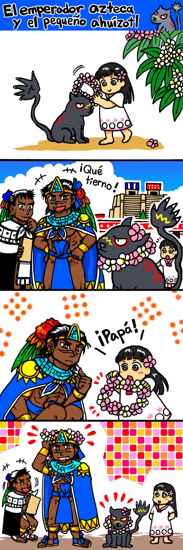 El emperador azteca y el pequeno ahuizotl by nosuku-k