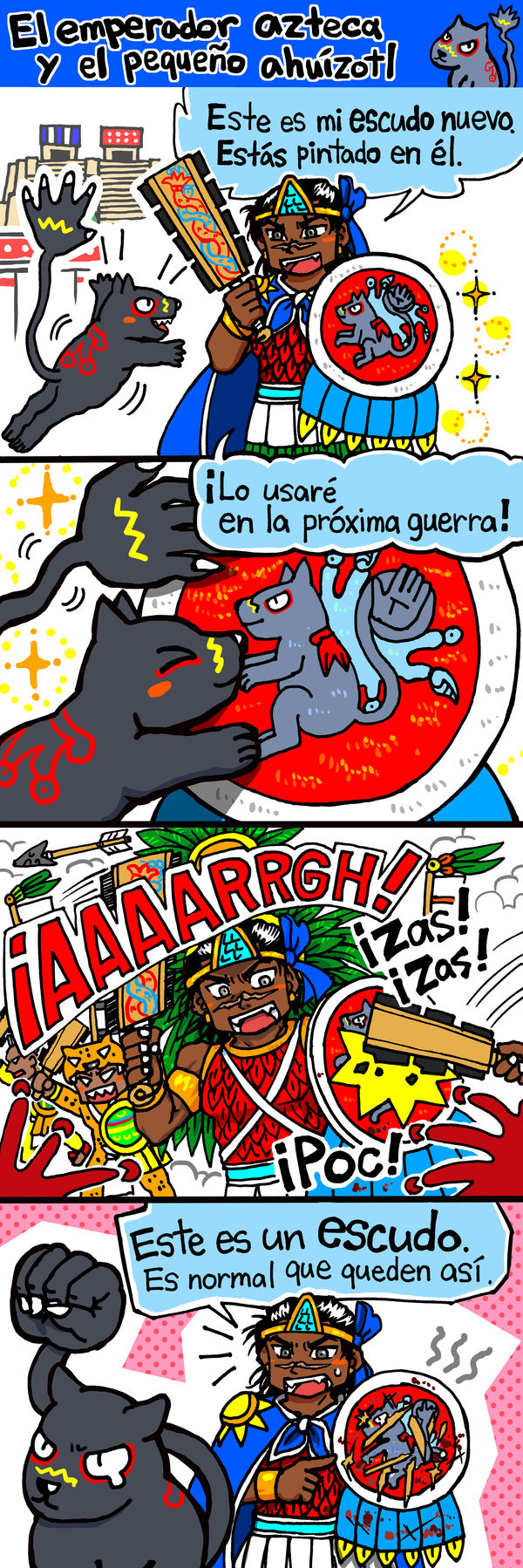 El emperador azteca y el pequeno ahuizotl by nosuku-k