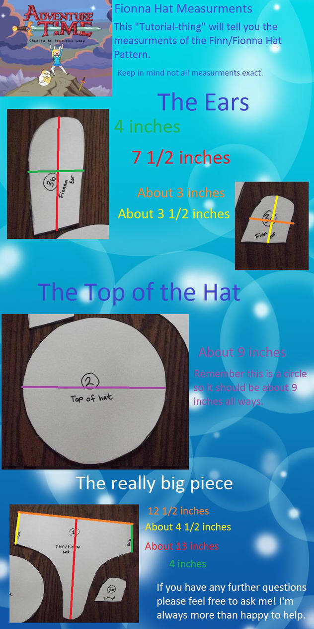 Fionna Hat Measurement Tutorial by MishaCosplay