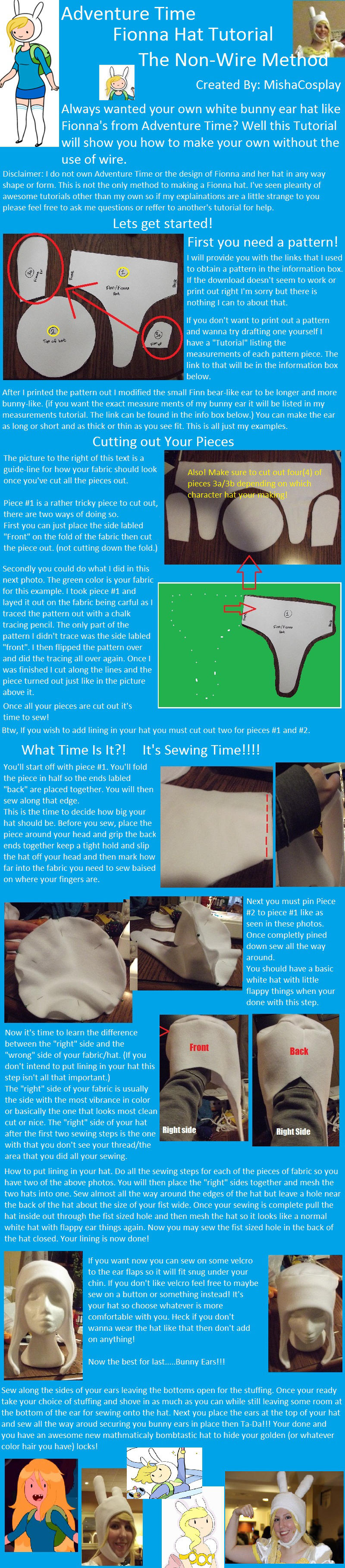 Fionna Hat Tutorial Non-Wire Method by MishaCosplay