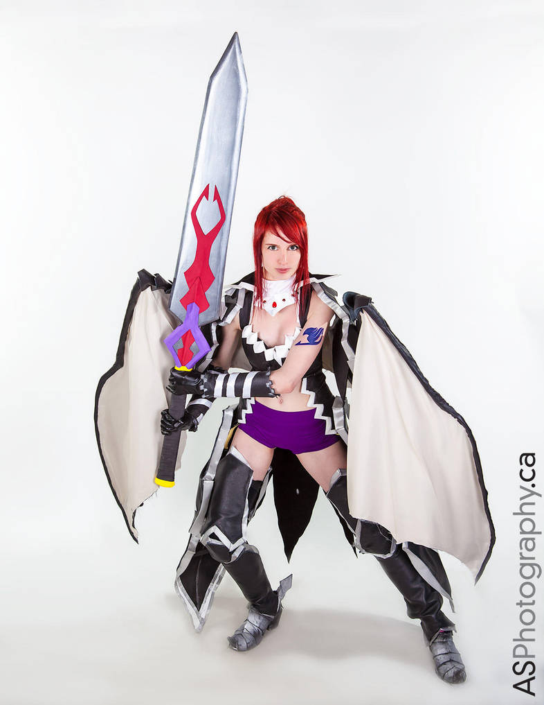 Fairy Tail Erza Scarlet Black Wing Armor Cosplay By Vikkiievoltage