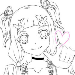 Anime Girl Not Colored By Gummyqueen1731 On Deviantart