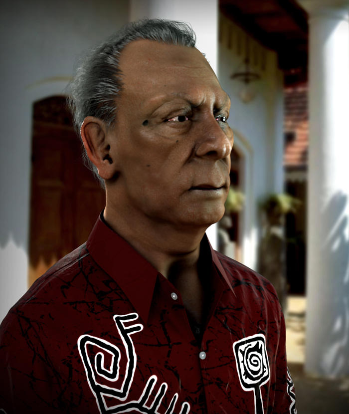 Late Mr. Joe Abeywickrama Portrait by Ravihara-Weerathunge