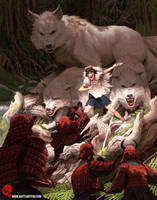 San and the Wolves by Changinghand