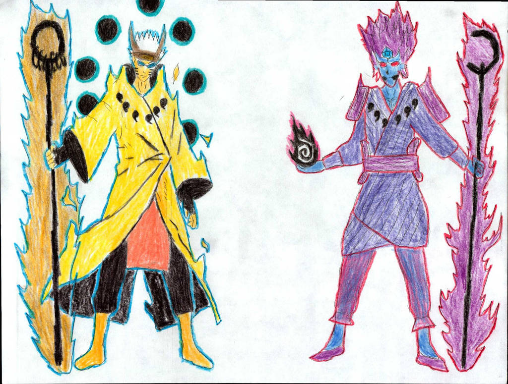 New Six Paths Mode Sasuke and Naruto by syareow on DeviantArt