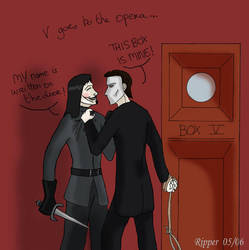 V goes to the opera. by RipperBlackstaff