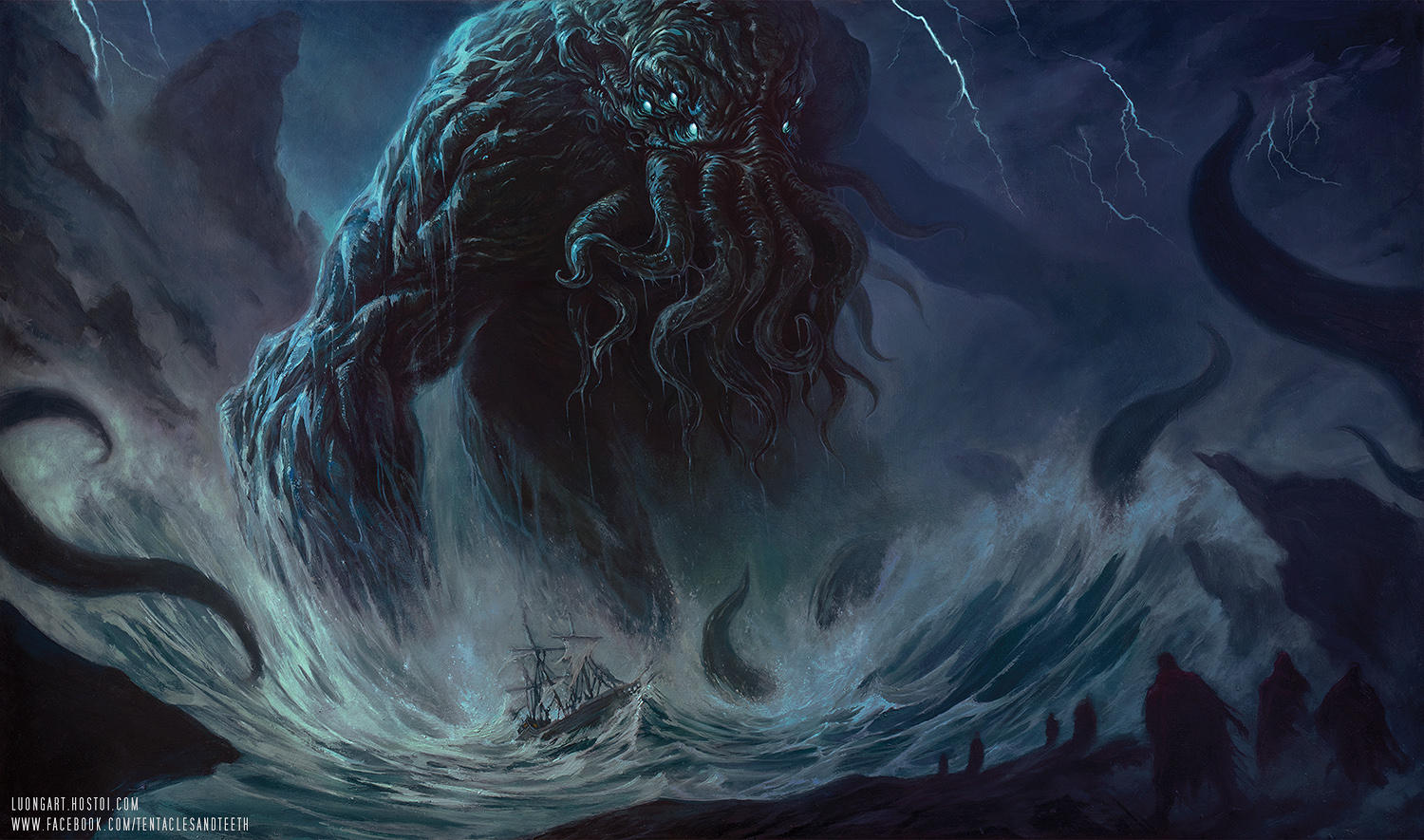 Cthulhu Oil Painting by TentaclesandTeeth