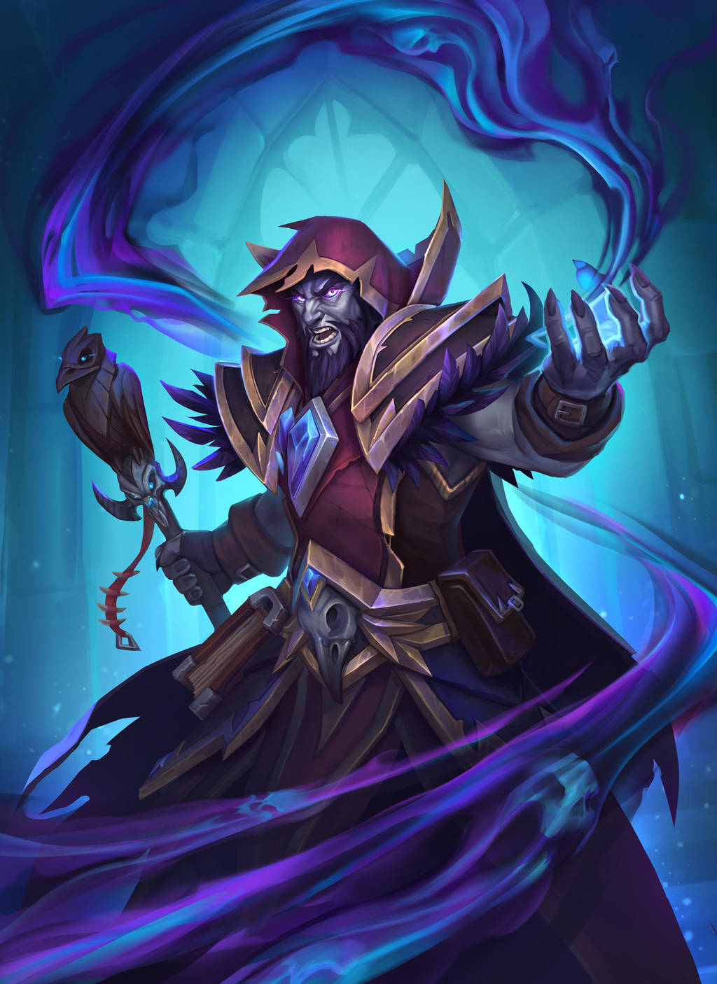 Death Lord Medivh - Hearthstone hero Fan Art by funzee