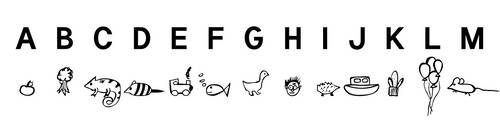 Daily56 - Font of kid drawings WIP 1 by RetSamys