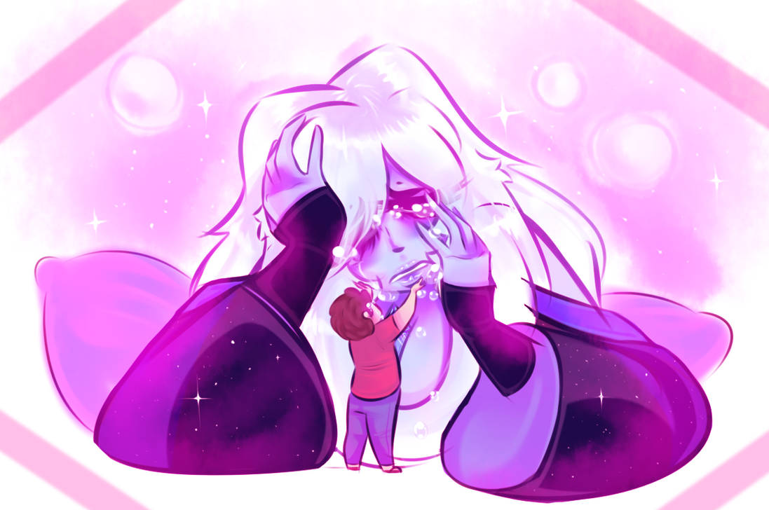 I was gonna make Blue Pearl comforting her, but I thought it'd be sweet if Steven was the one to. When he saw her crying, he had tears too in the episode 'That Will be All' and I cant help but feel...