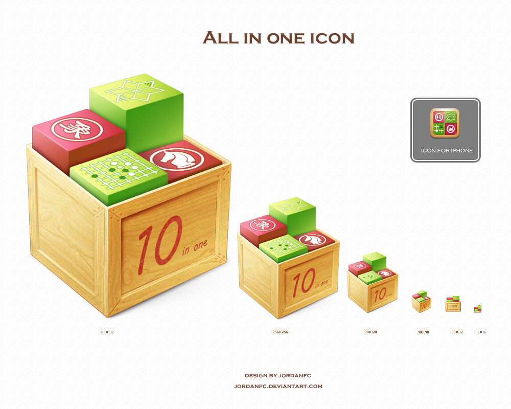 all in one icon design by jordanfc