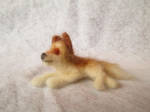 Santrot the Needle Felt Tiny Wolf Doll by RRedolfi