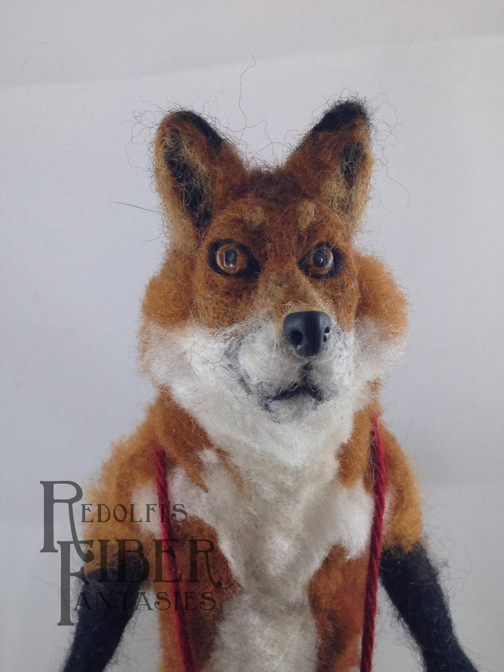 Needle Felt Fox Doll, closeup by RRedolfi